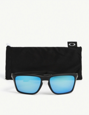 Oakley Oo9448 Sylas Rectangular-framed Acetate Sunglasses In Black