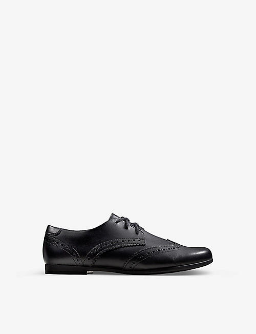 CLARKS: Scala Lace Youth leather derby brogues 9-12 years