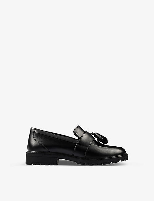 CLARKS: Loxham leather loafers 9-12 years