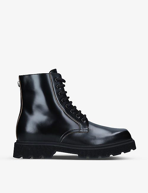 GUCCI: Mystras leather biker boots