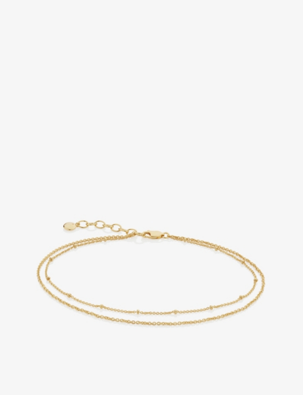 18ct gold vermeil sterling silver anklet