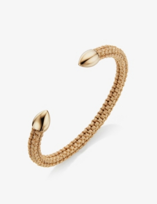 MONICA VINADER: Fiji Bud 18ct yellow gold-vermeil cuff bracelet