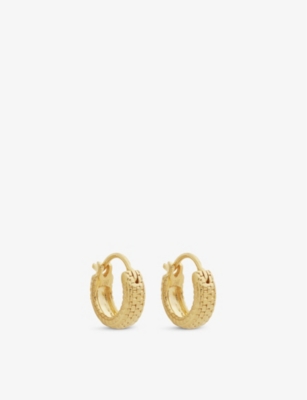 MONICA VINADER: Heirloom 18ct yellow-gold vermeil huggie earrings