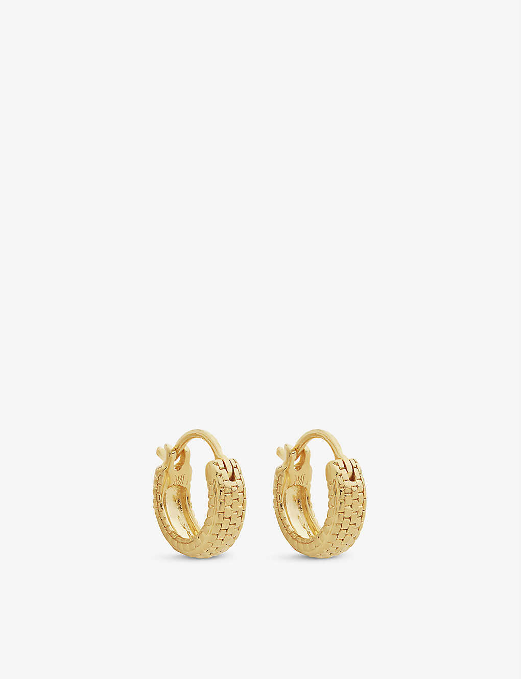 Monica Vinader Womens Gold Heirloom 18ct Yellow-gold Vermeil Huggie Earrings