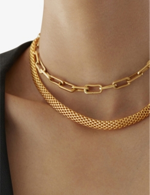 MONICA VINADER: Heirloom 18ct gold vermeil sterling silver necklace