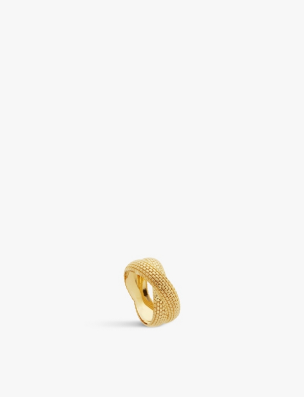 Chain Cross 18ct yellow-gold vermeil sterling-silver ring