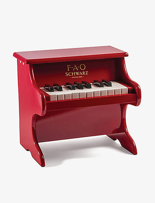 FAO SCHWARZ: Upright wooden play piano 30cm