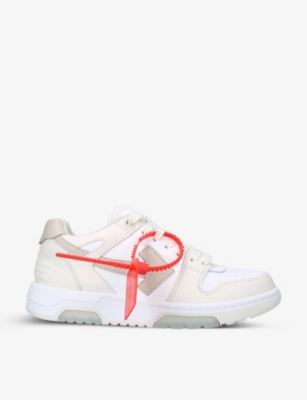 Off-White c/o Virgil Abloh Out Of Office Calf Leather Sneaker In Pink/white