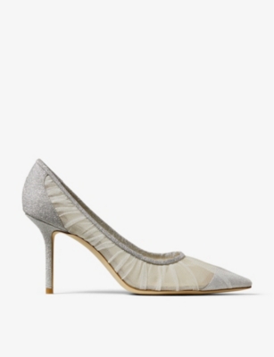 JIMMY CHOO: Love 85 glitter tulle pumps