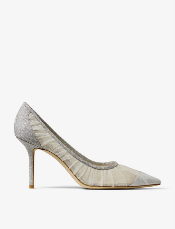 Love 85 glitter tulle pumps