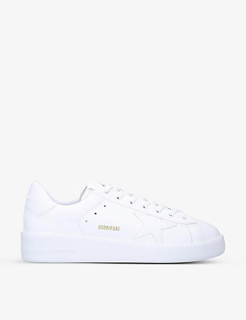 GOLDEN GOOSE: Men's Pure Star leather trainers