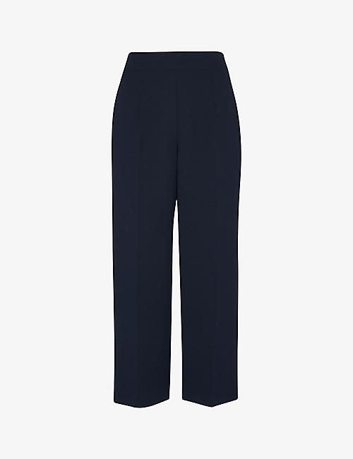 WHISTLES: Fluid wide-leg cropped trousers