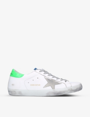 golden goose superstar g68 leather trainers