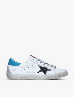 golden goose superstar g68 leather trainers
