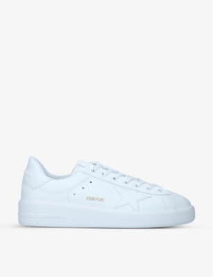 GOLDEN GOOSE: Men's Pure Star leather trainers