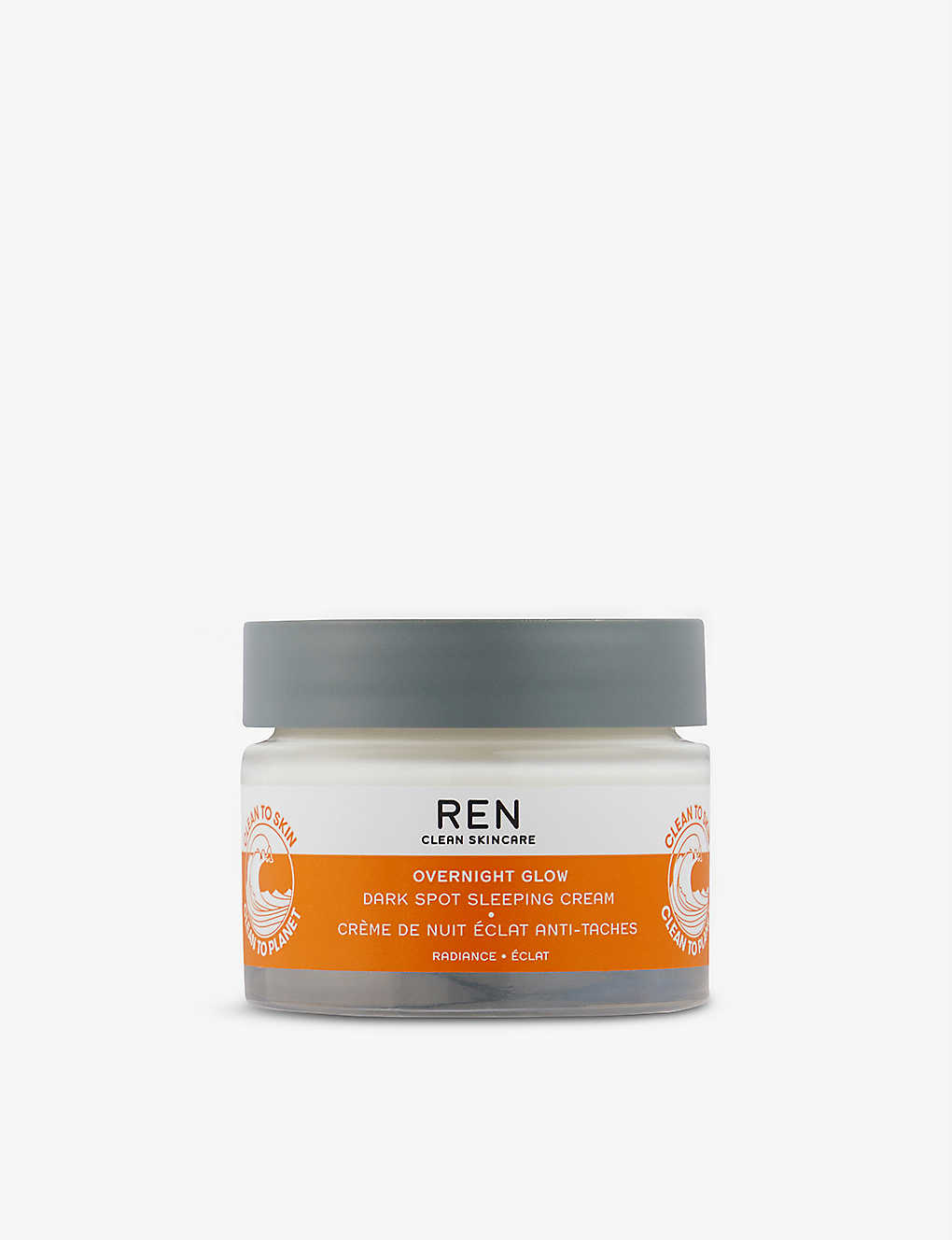 Ren Overnight Glow Dark Spot Sleeping Cream 1.69 Oz. In Orange