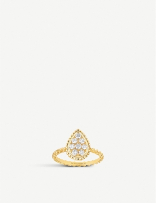 Boucheron Women's Serpent Bohème 18ct Yellow-gold And 0.15ct Diamond Ring