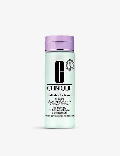 CLINIQUE: All About Clean Skin Types 1 & 2 cleansing micellar milk and make-up remover 200ml