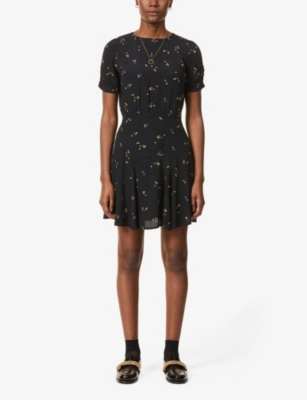 SESSUN LUCIE DANCE FLORAL-PRINT CREPE MINI DRESS