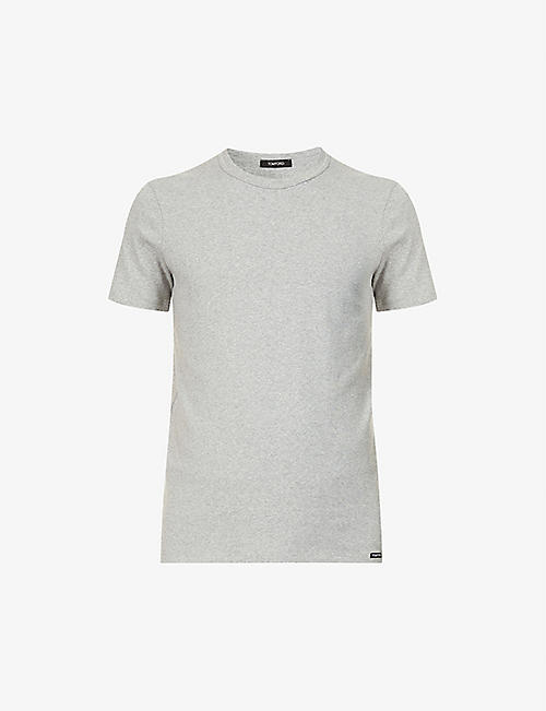 TOM FORD: Crewneck regular-fit stretch-cotton T-shirt