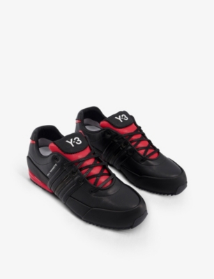 y3 sprint leath trainers black