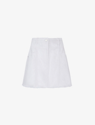 white frayed skirt