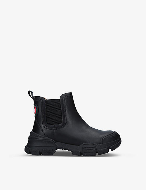 GUCCI: Leon leather Chelsea boots 4-8 years