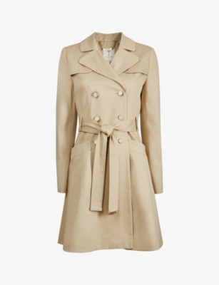 TED BAKER Molson flared stretch cotton mac coat Selfridges