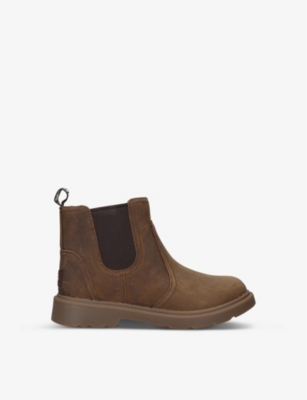 ugg brown leather ankle boots