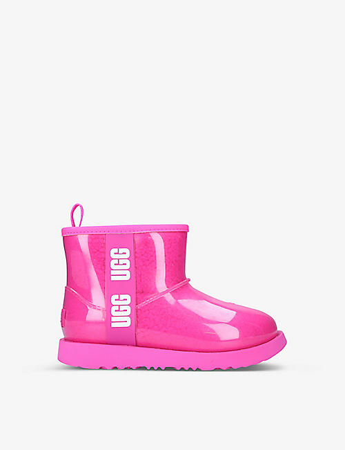 UGG: Classic Clear Mini II PVC and faux-shearling boots 6-8 years