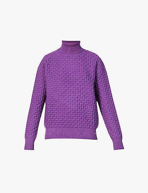 PINKO: Nuvolosita textured woven-knit jumper
