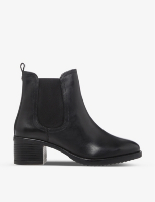 dune black leather ankle boots