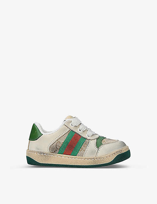 GUCCI: Screener leather trainers 1-4 years