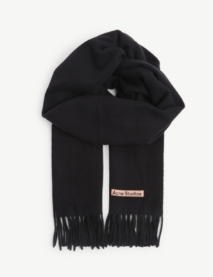 Acne Studios - Canada Narrow Wool Scarf, Men, Black