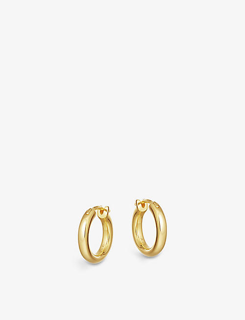 MISSOMA: Tunnel mini 18ct yellow gold-plated vermeil sterling-silver hoop earrings