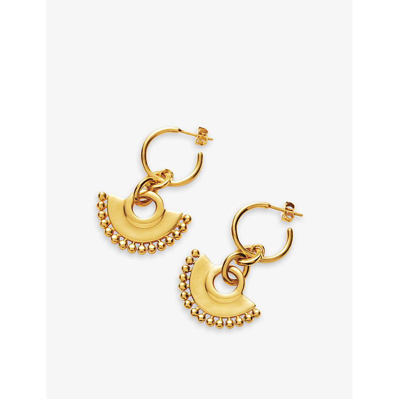 Shop Missoma Zenyu Chandelier 18ct Yellow Gold-plated Brass Hoop Earrings