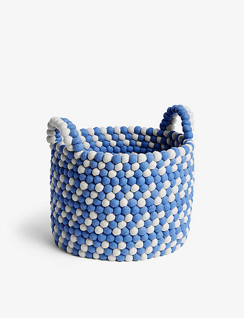 HAY: Beaded wool basket 40cm