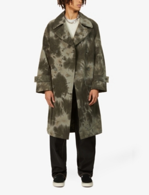 STUSSY - Tie-dye cotton trench coat | Selfridges.com