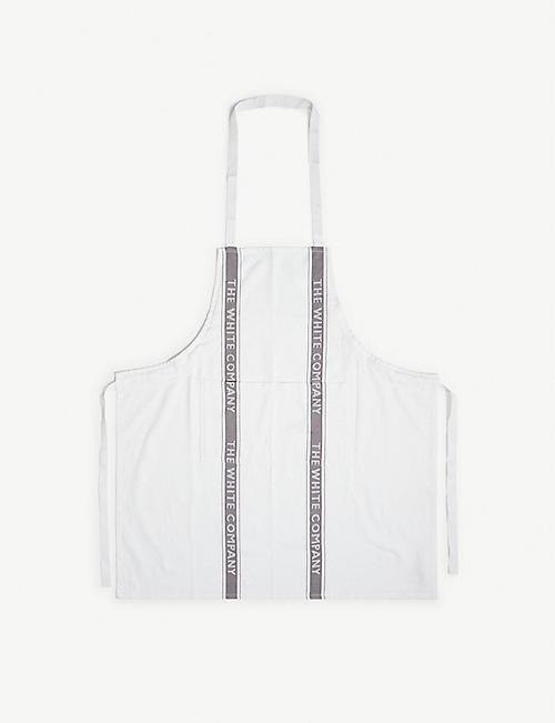 THE WHITE COMPANY: Logo-print cotton apron