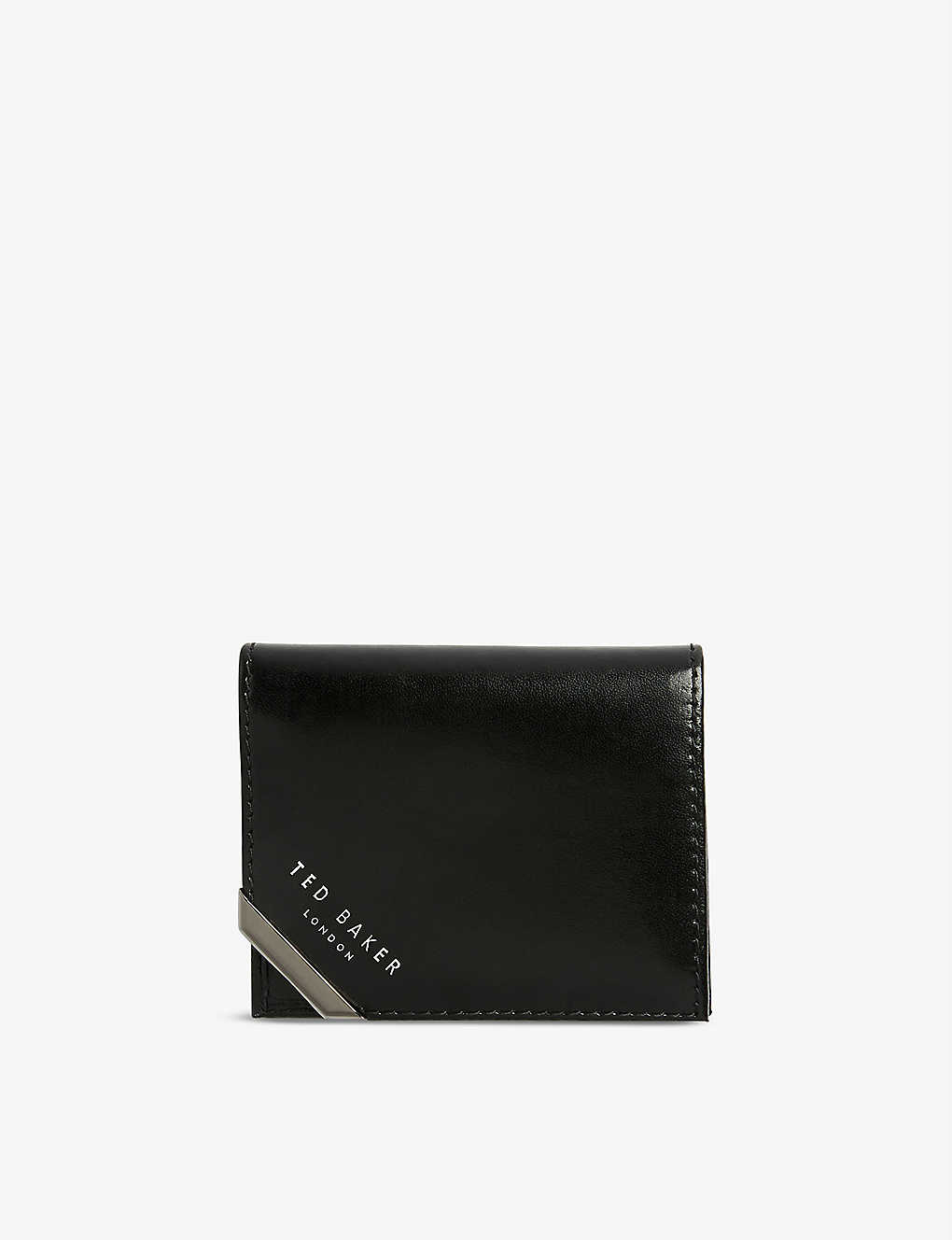 Ted Baker Coral Leather Wallet In Black