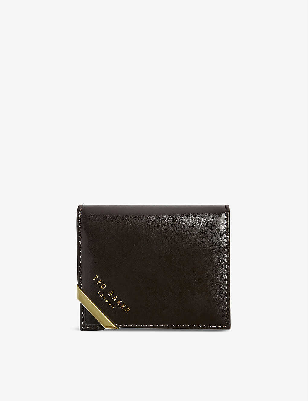 Shop Ted Baker Brn-choc Coral Leather Wallet