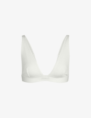 SKIMS: Ribbed stretch-cotton bralette