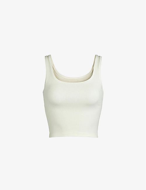 SKIMS: Ribbed stretch-cotton tank top