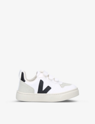 VEJA: V-10 logo-appliqué coated-cotton low-top trainers 2-5 years