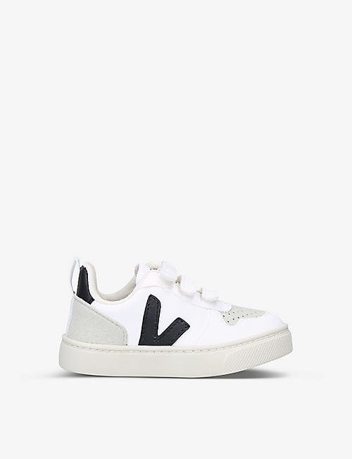 VEJA: V-10 logo-appliqué coated-cotton low-top trainers 2-5 years