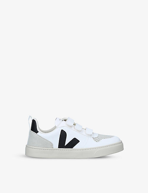 VEJA: V10 leather trainers 6-9 years