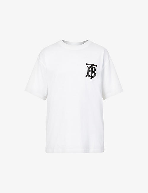 BURBERRY: Emerson logo-print cotton-jersey T-shirt