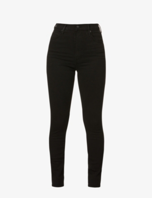 Citizens Of Humanity Chrissy Skinny High-rise Jeans In Plush Black