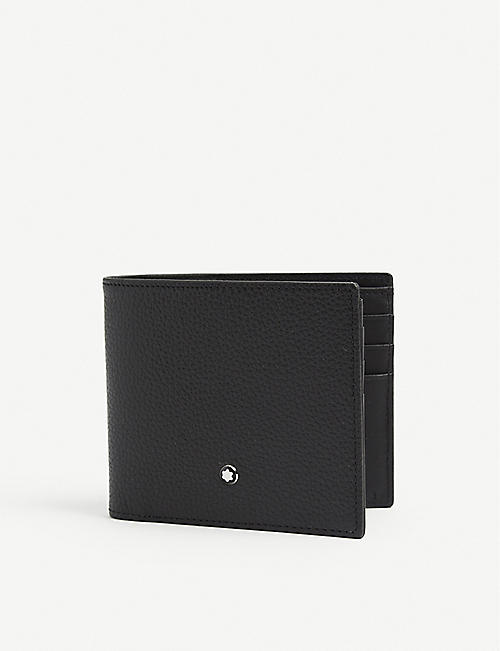 MONTBLANC: Meisterstück six-card grained leather wallet
