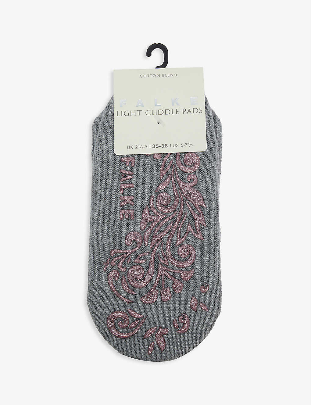Falke Cuddle Pads Cotton And Wool-blend Socks In Silver